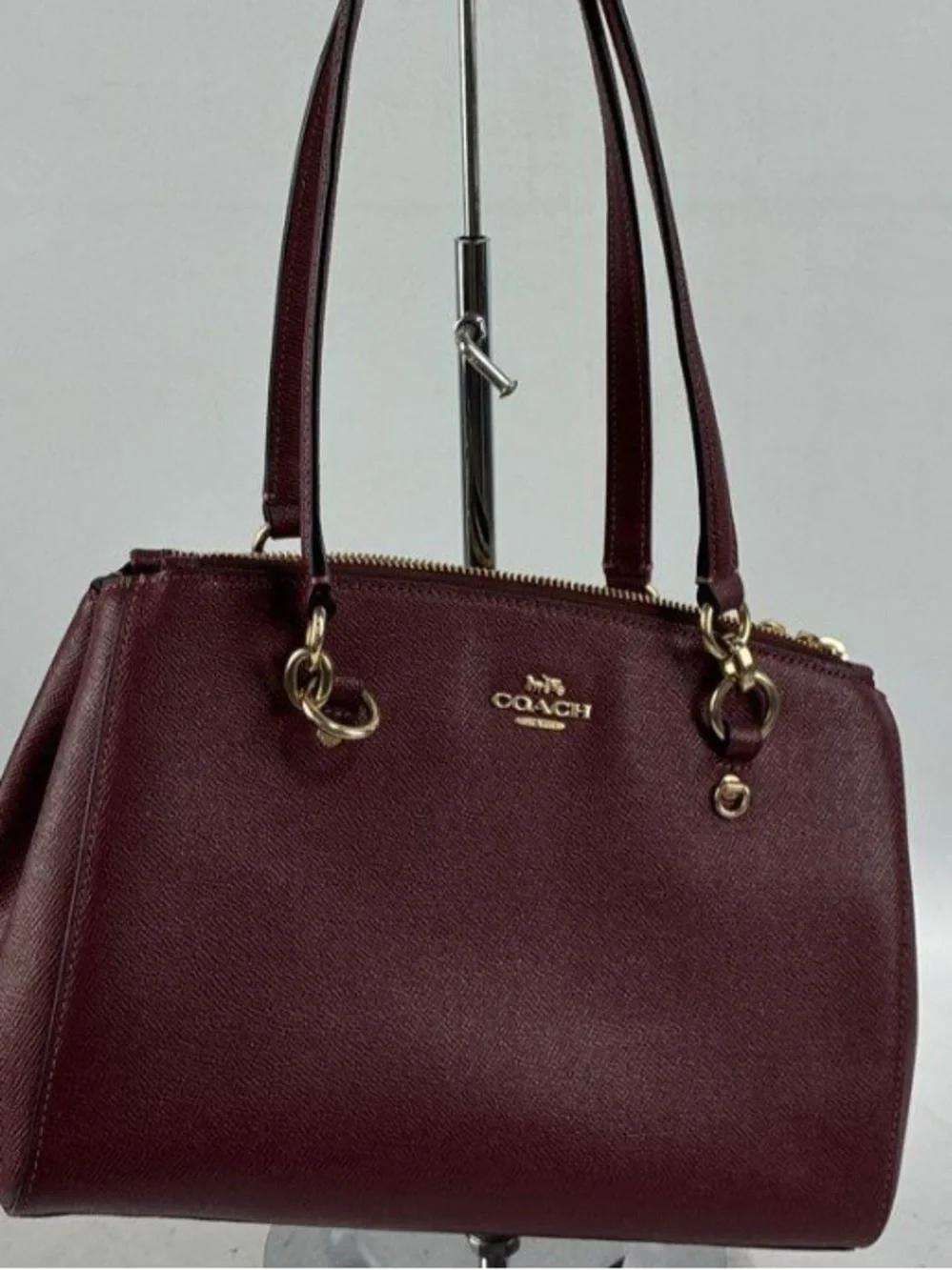 Coach structured leather